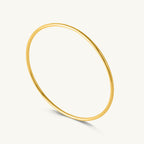 Butterfly Long Chain Necklace & Round Wire Bangle Bracelet Combo Set