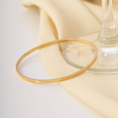 Flat Wire Bangle Bracelet