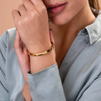 Double layer choker necklace & Dazzling Stone Bangle Bracelet Combo Set