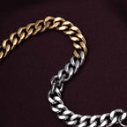 Bi-metal Cuban Chain Bracelet