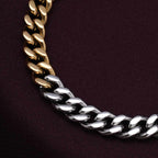 Bi-metal Cuban Chain Bracelet