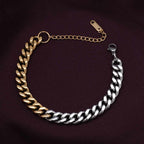 Bi-metal Cuban Chain Bracelet