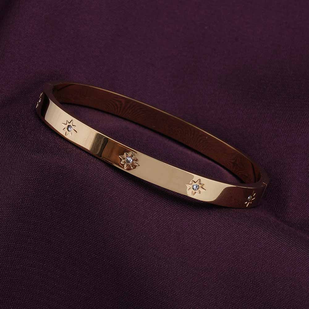 Floral Diamonds Bangle Bracelet