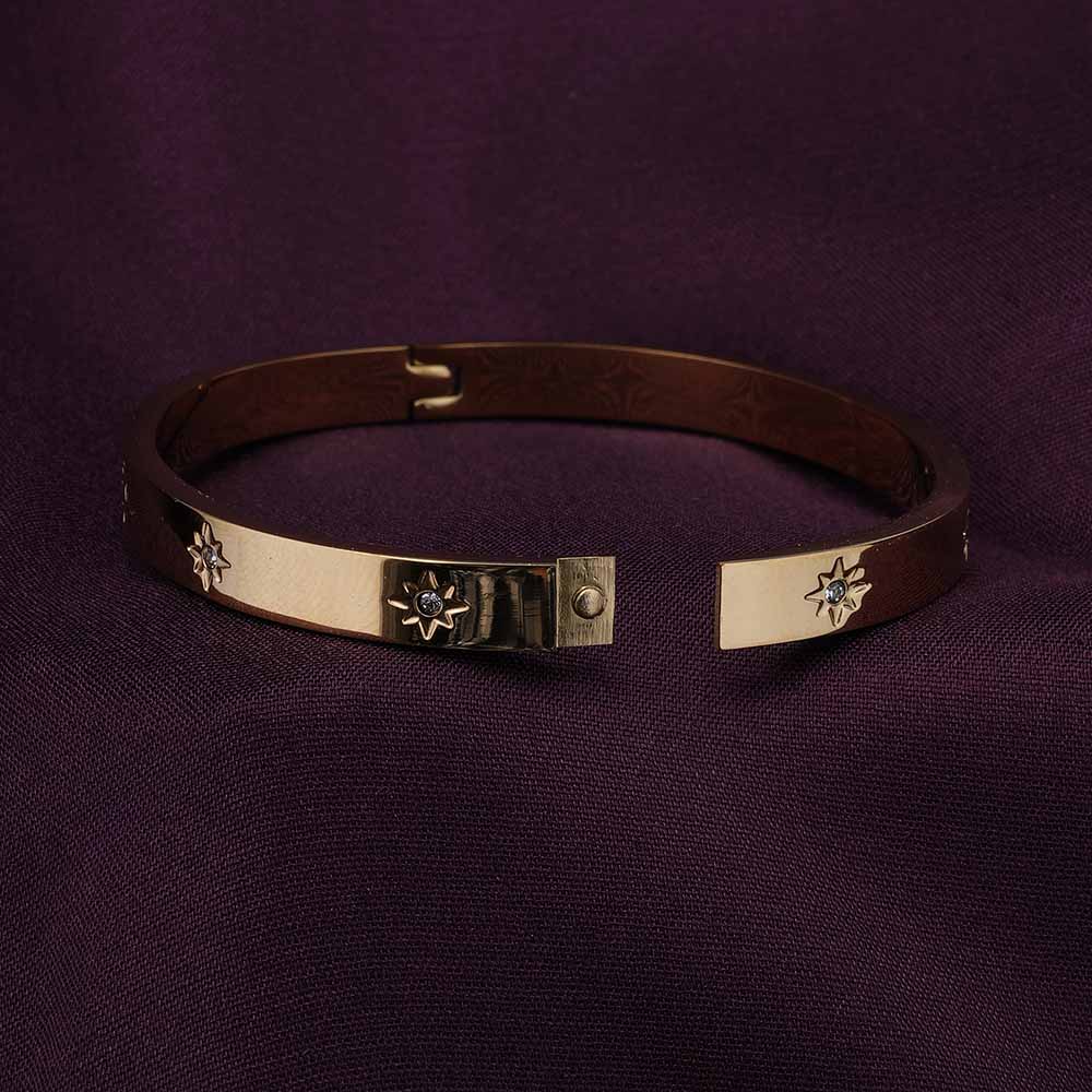 Floral Diamonds Bangle Bracelet