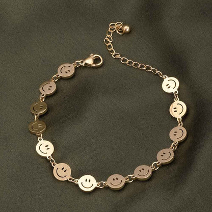 Smile Gold Chain Bracelet