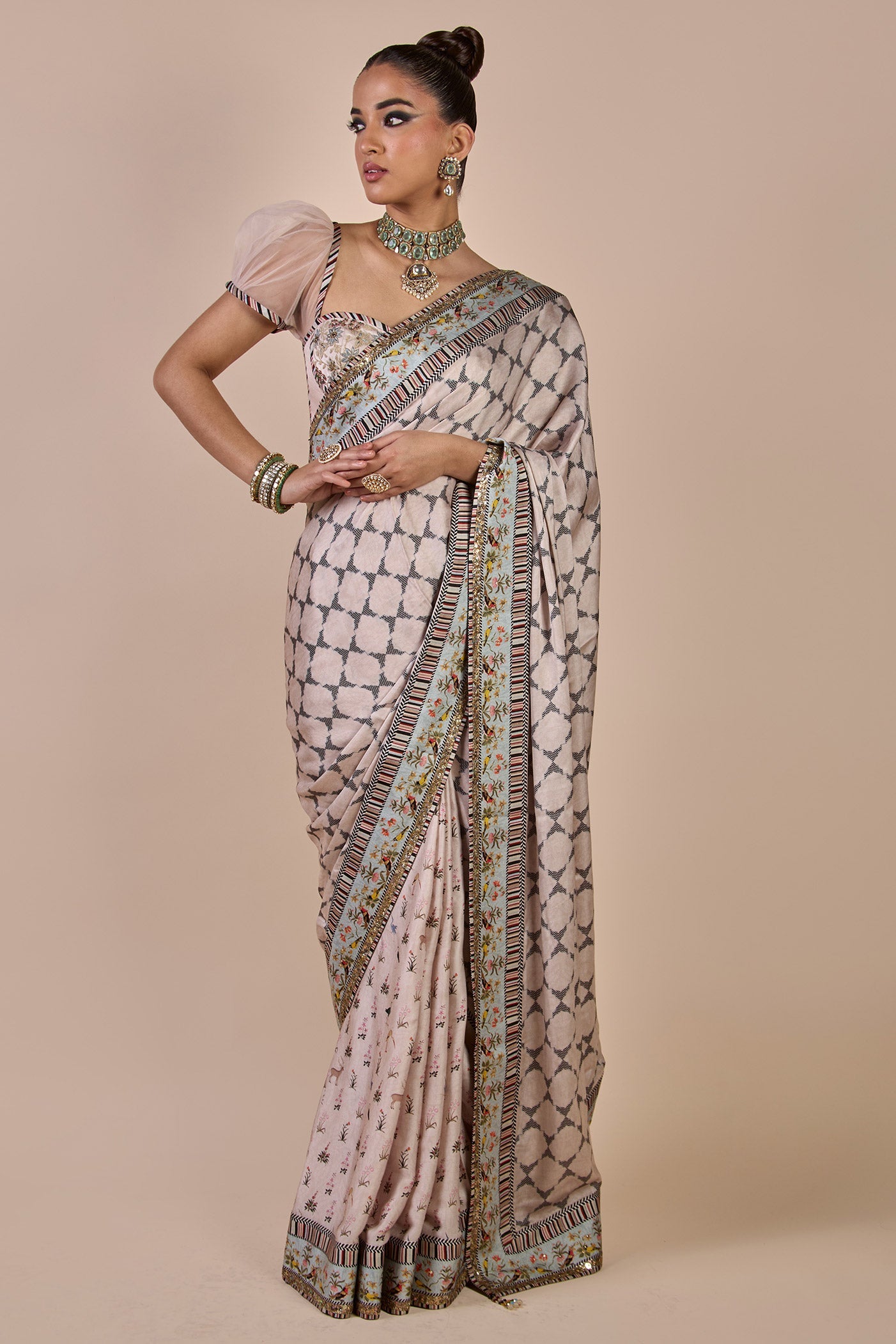 Blush Ivory Saree Set | CHHĒ