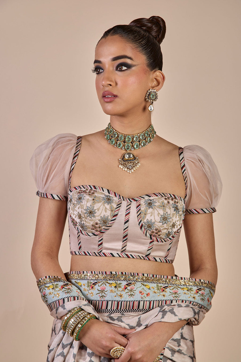 Blush Ivory Saree Set | CHHĒ