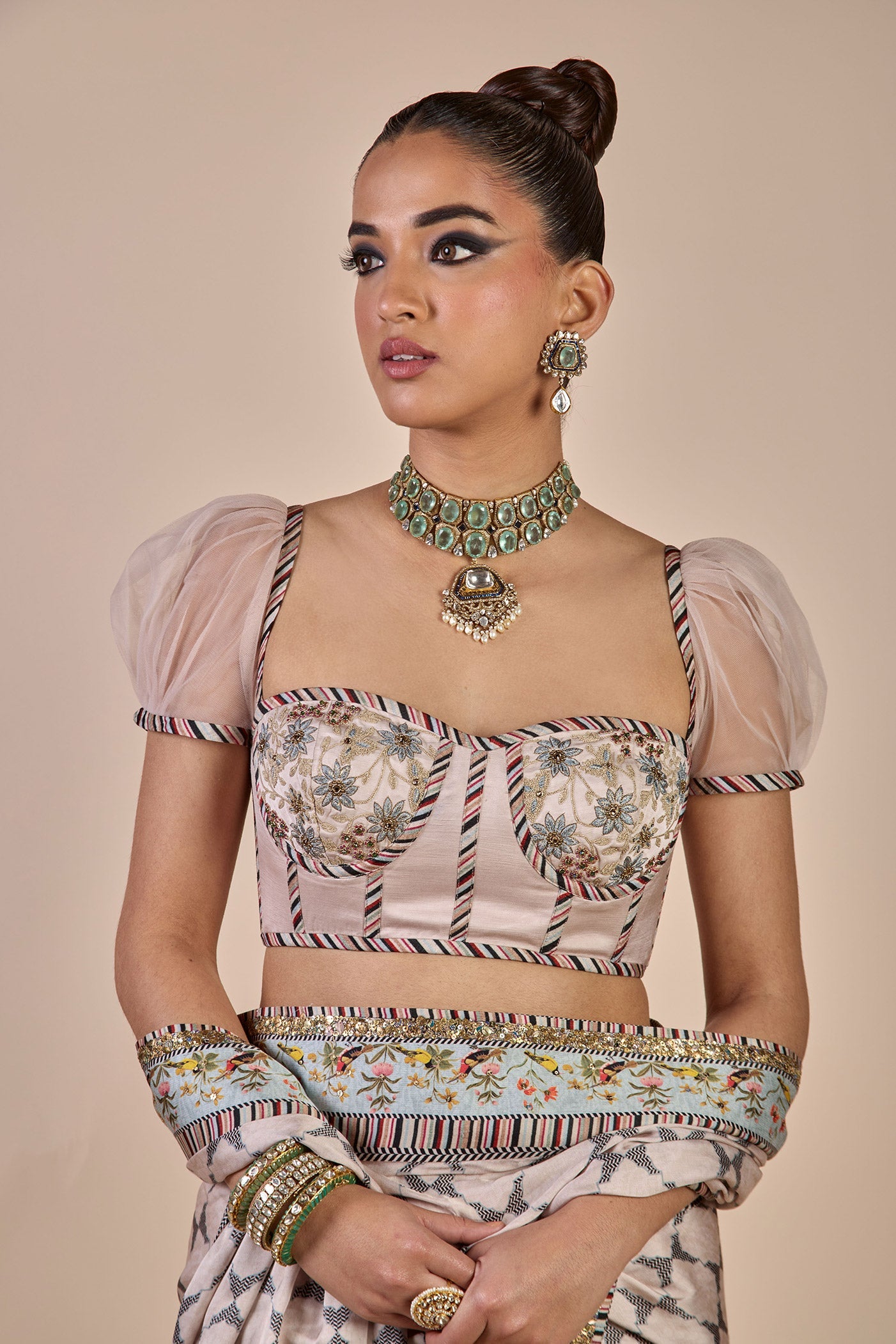 Blush Ivory Saree Set | CHHĒ