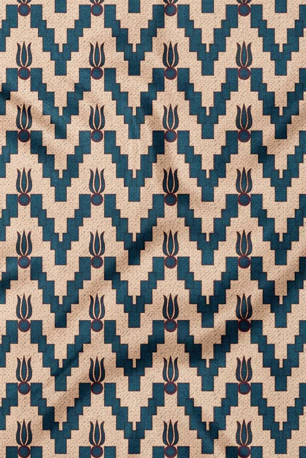 Crème Ivory Printed Scarf