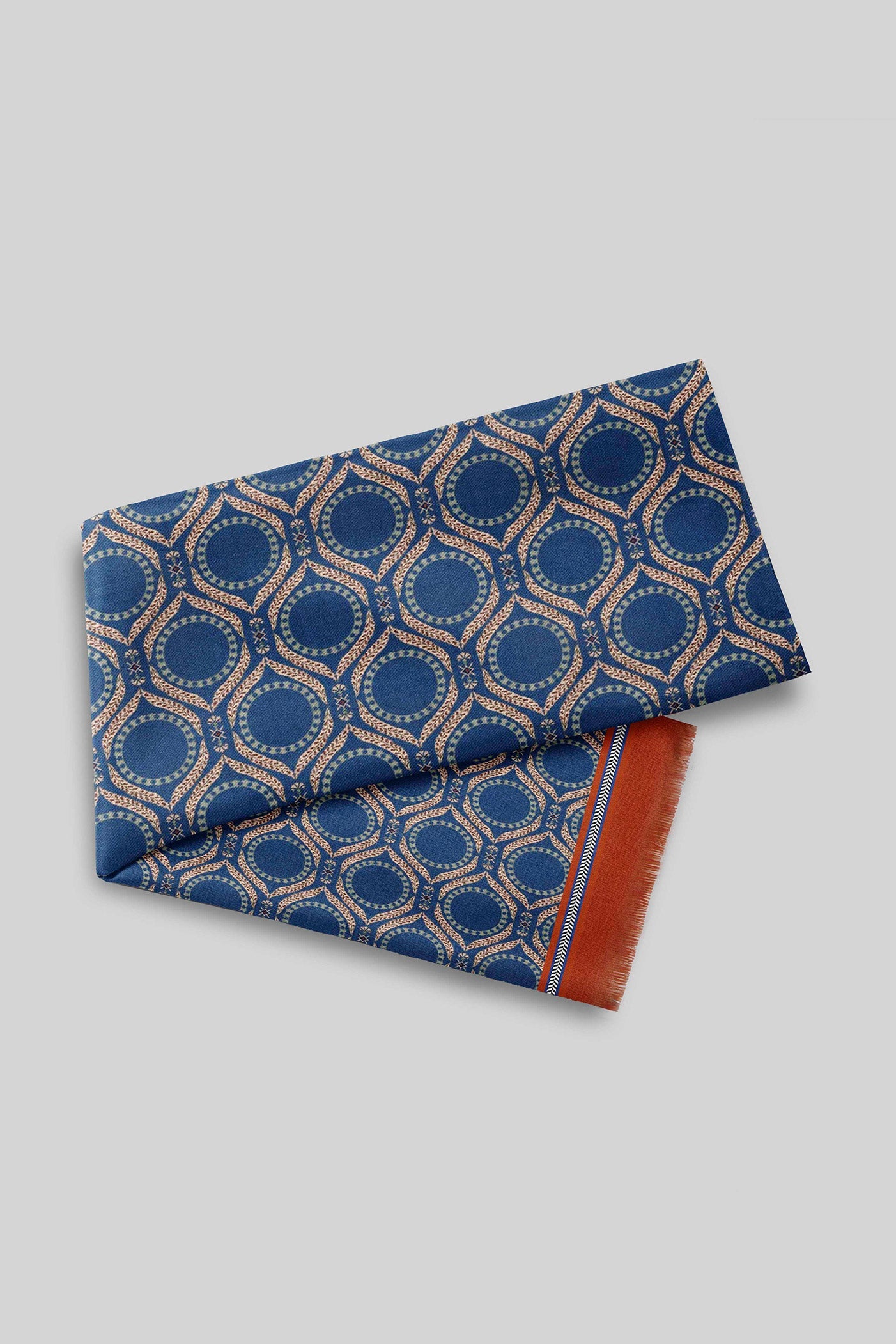 Cobalt Blue Printed Scarf
