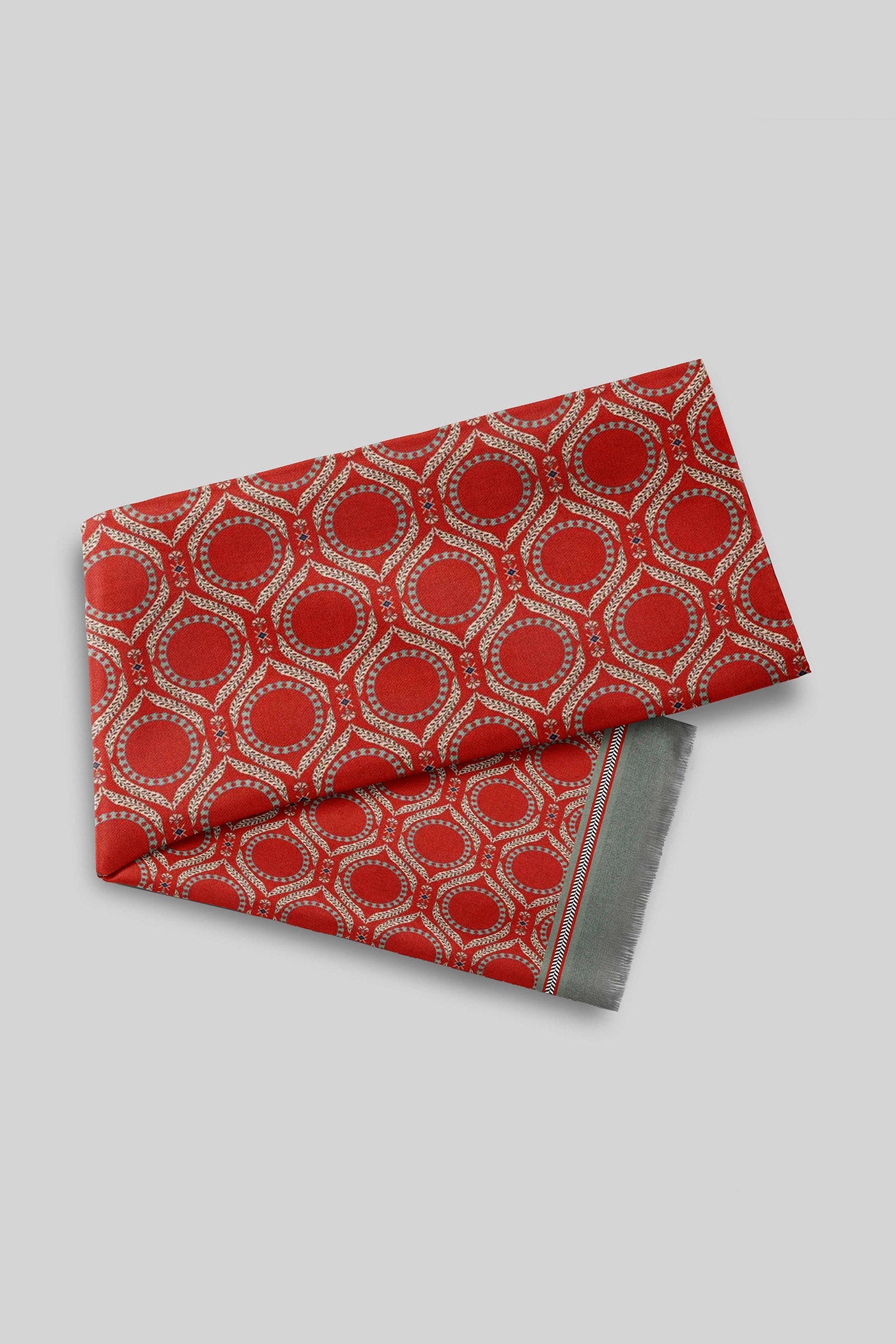 Crimson Red Printed Scarf