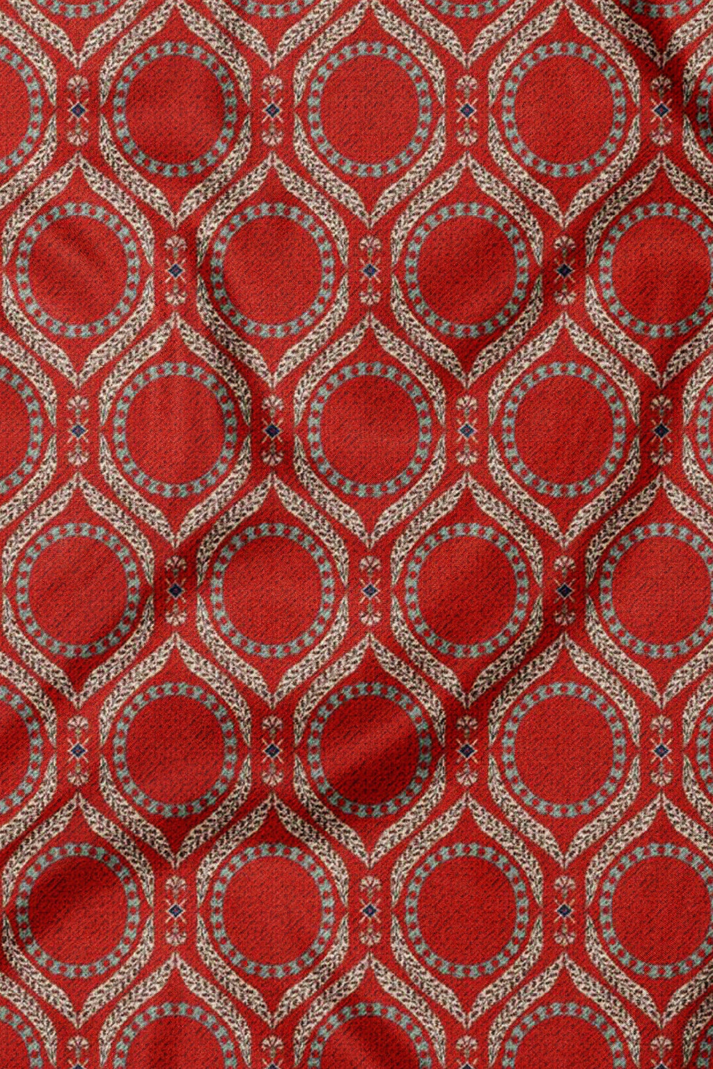 Crimson Red Printed Scarf