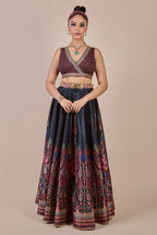 Black - Multi Hued Skirt Set | CHHĒ