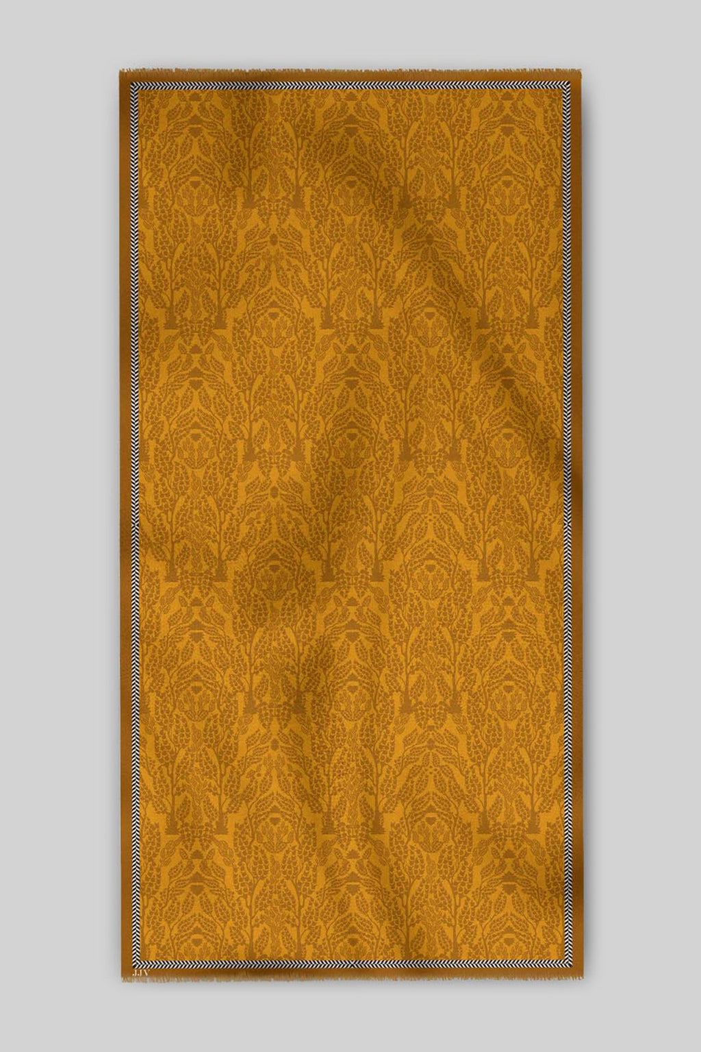 Earthy Mustard Printed Shawl