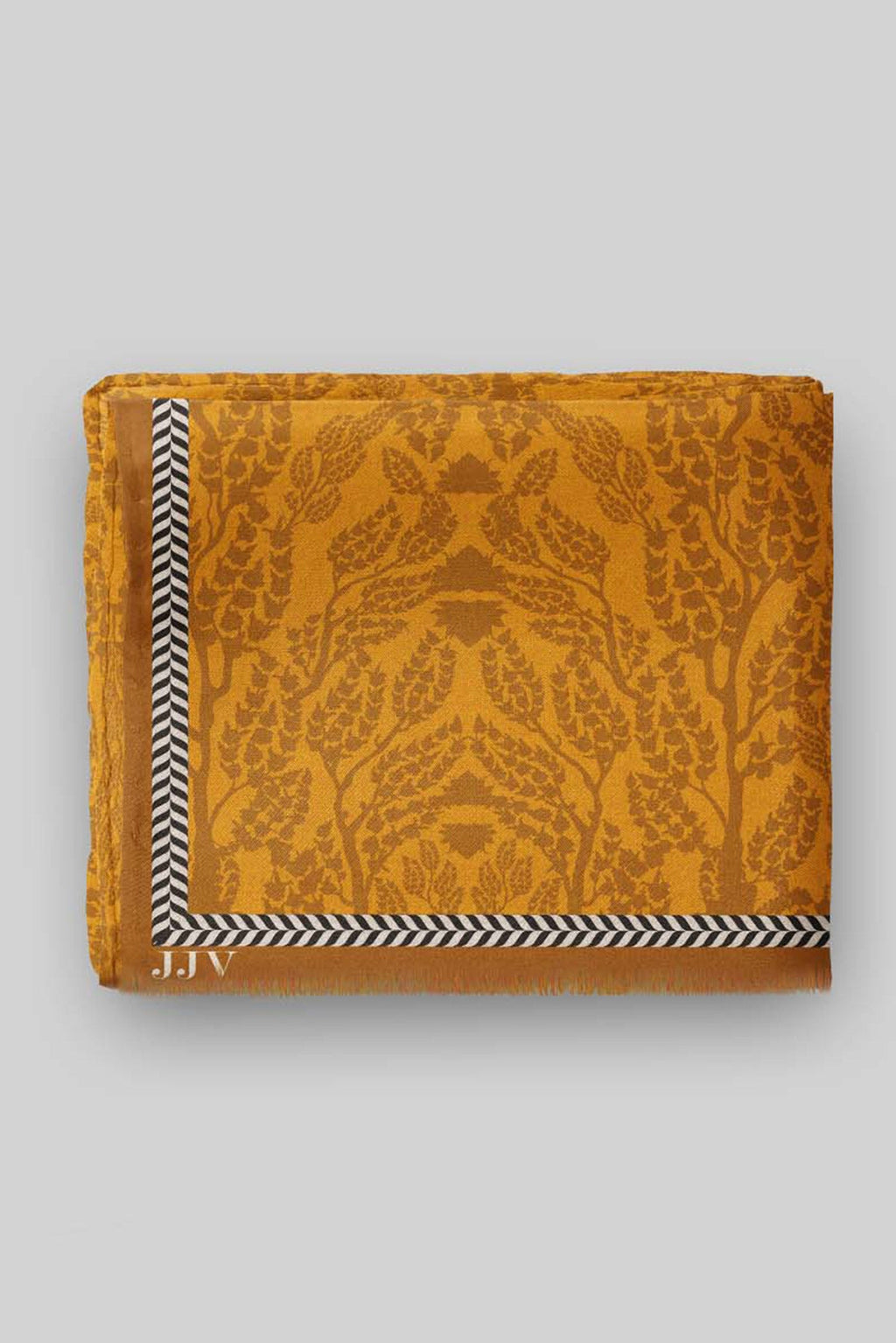 Earthy Mustard Printed Shawl