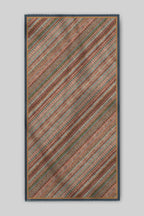 Blue - Multi Hued Striped Printed Shawl