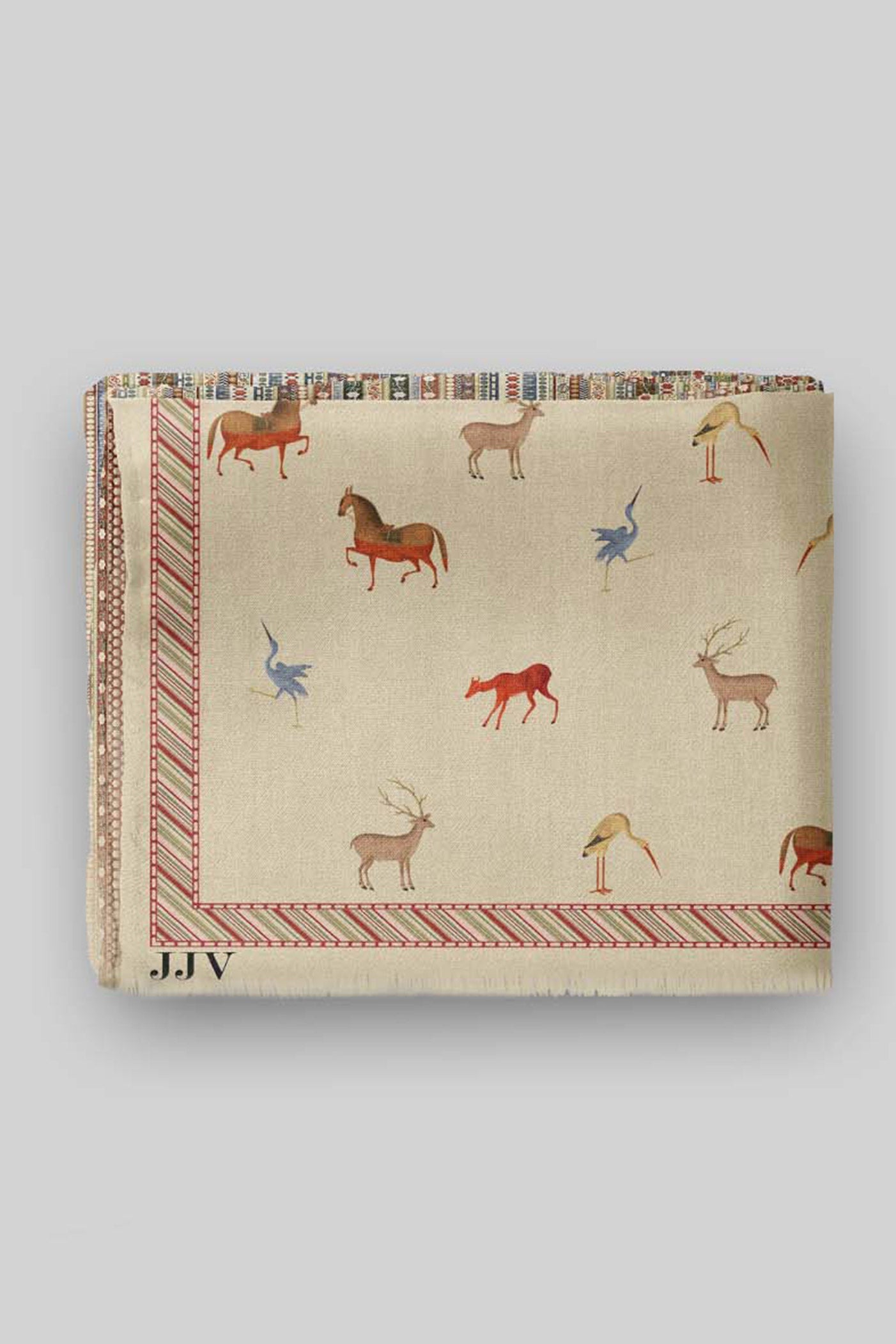 Crème Ivory  - Multi Hued Ombre Printed Shawl