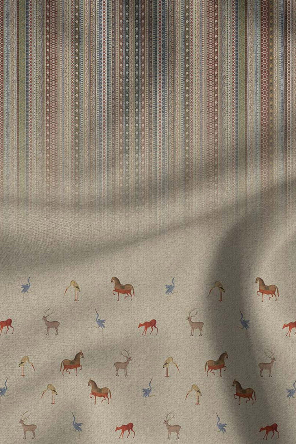 Crème Ivory  - Multi Hued Ombre Printed Shawl