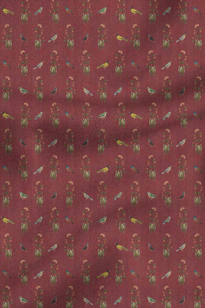 Vinatge Red Printed Shawl