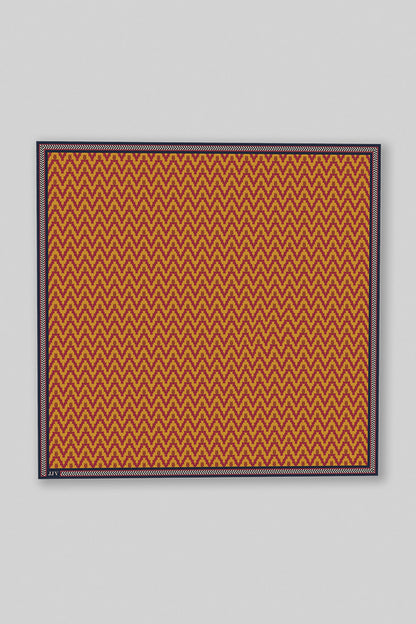 Amber Yellow - Pink Printed Pocket Square