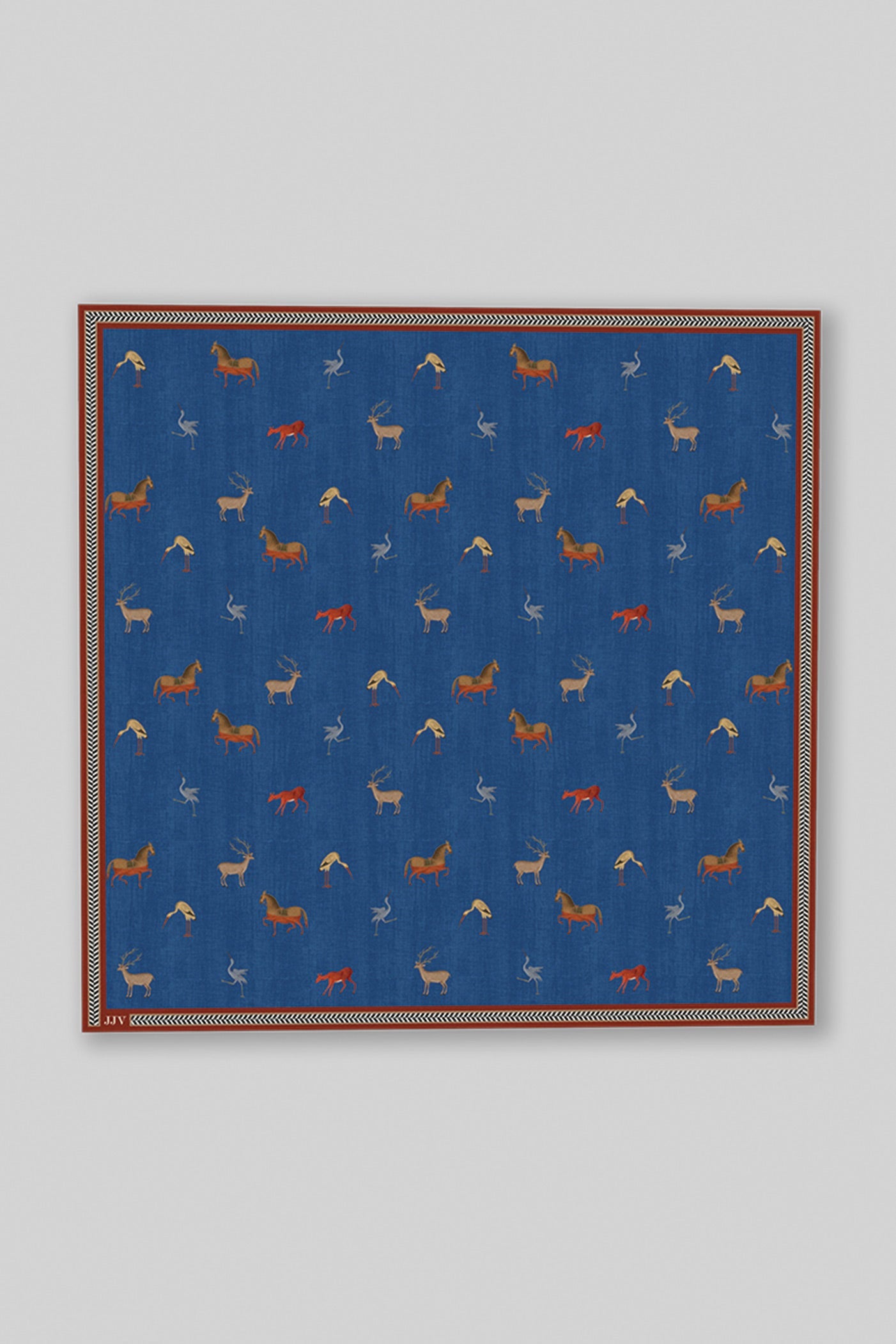 Cobalt Blue Printed Pocket Square