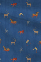 Cobalt Blue Printed Pocket Square