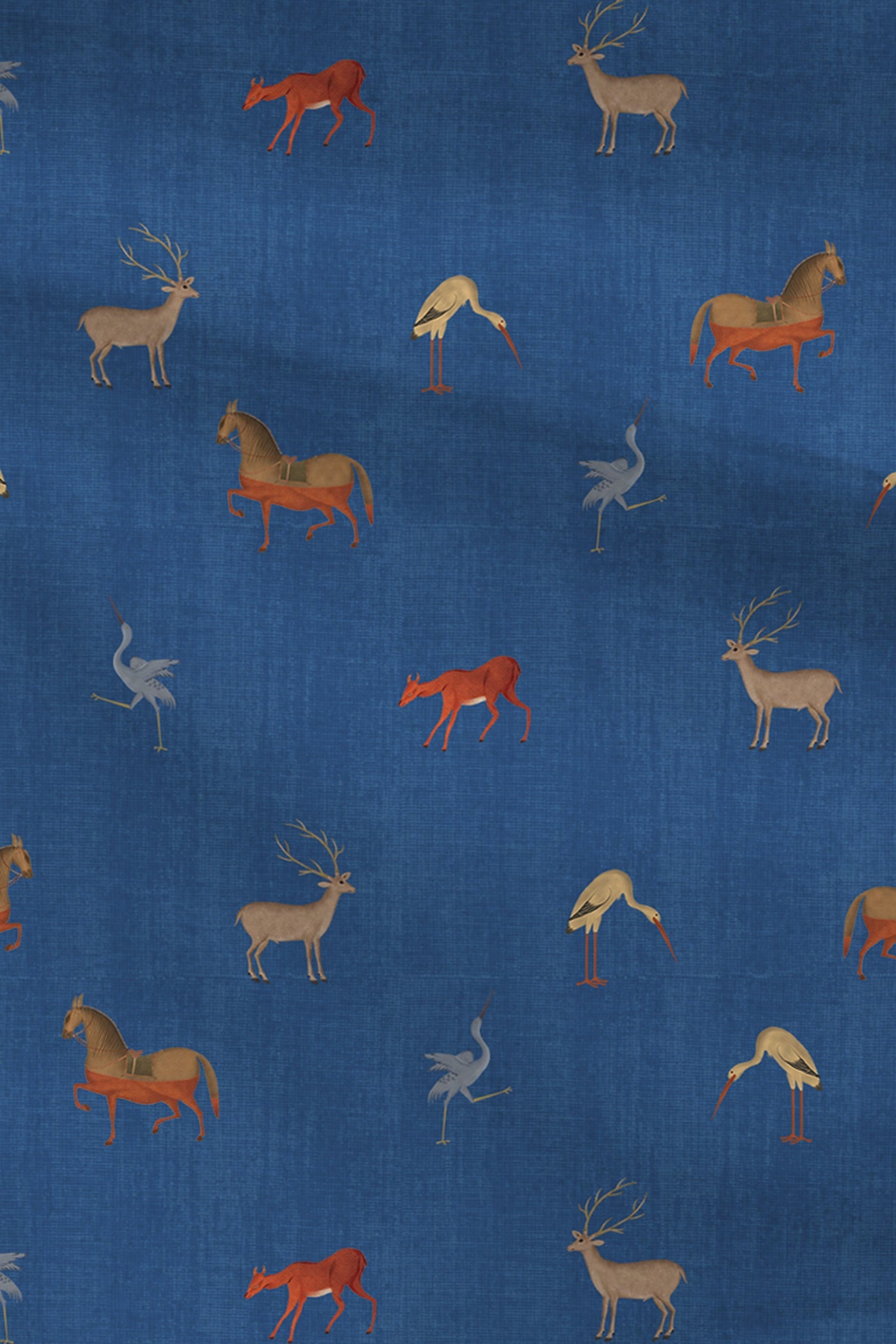 Cobalt Blue Printed Pocket Square