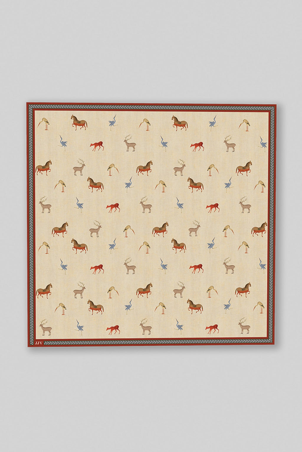 Crème Ivory Printed Pocket Square