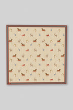 Crème Ivory Printed Pocket Square