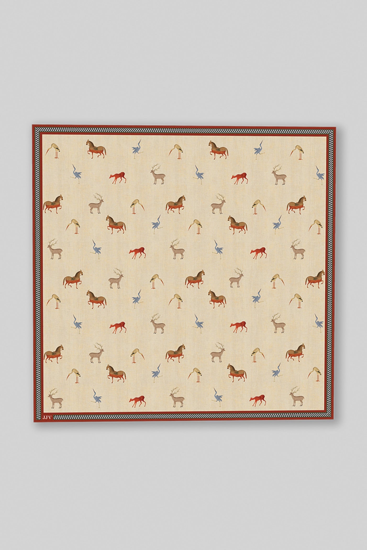 Crème Ivory Printed Pocket Square