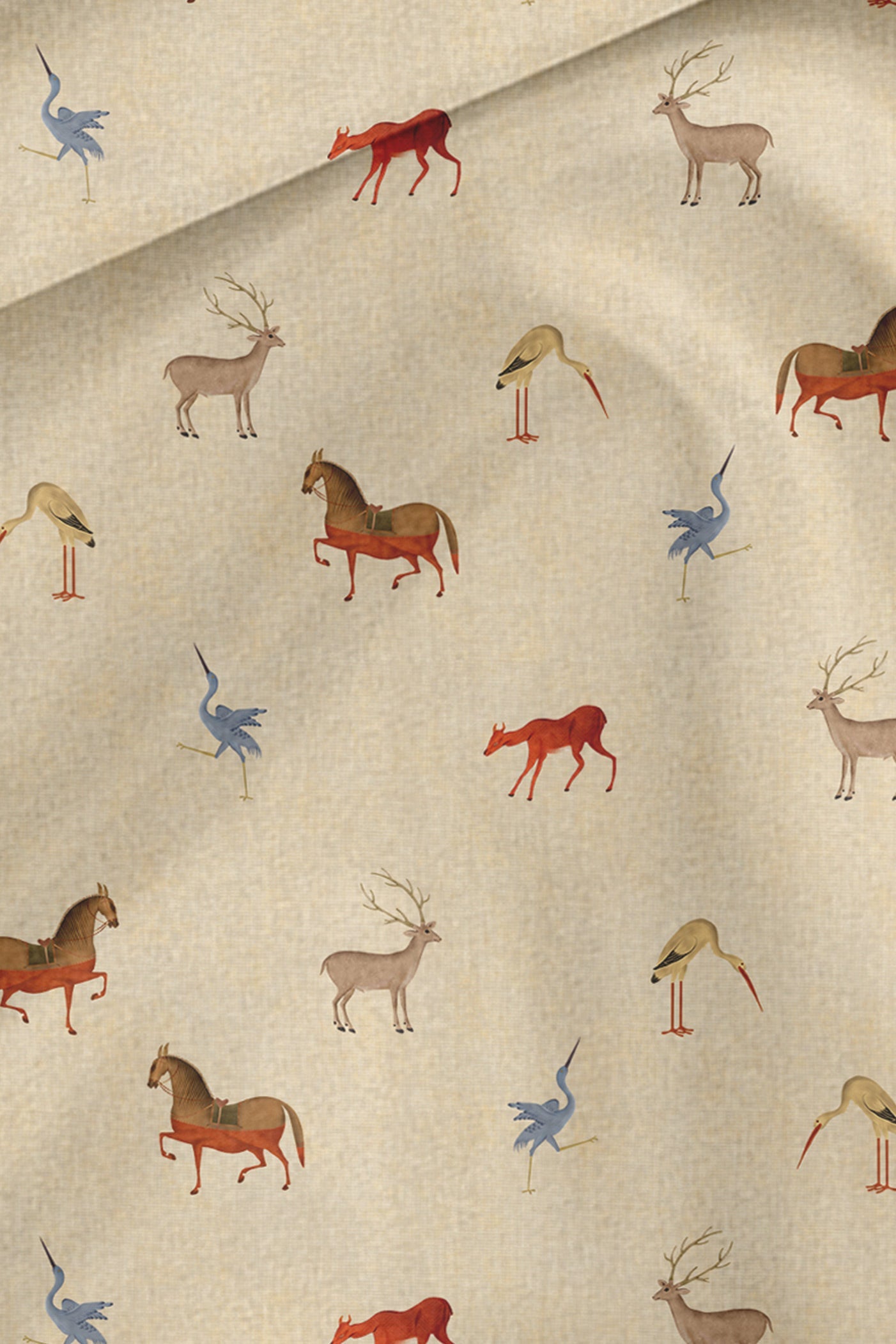 Crème Ivory Printed Pocket Square