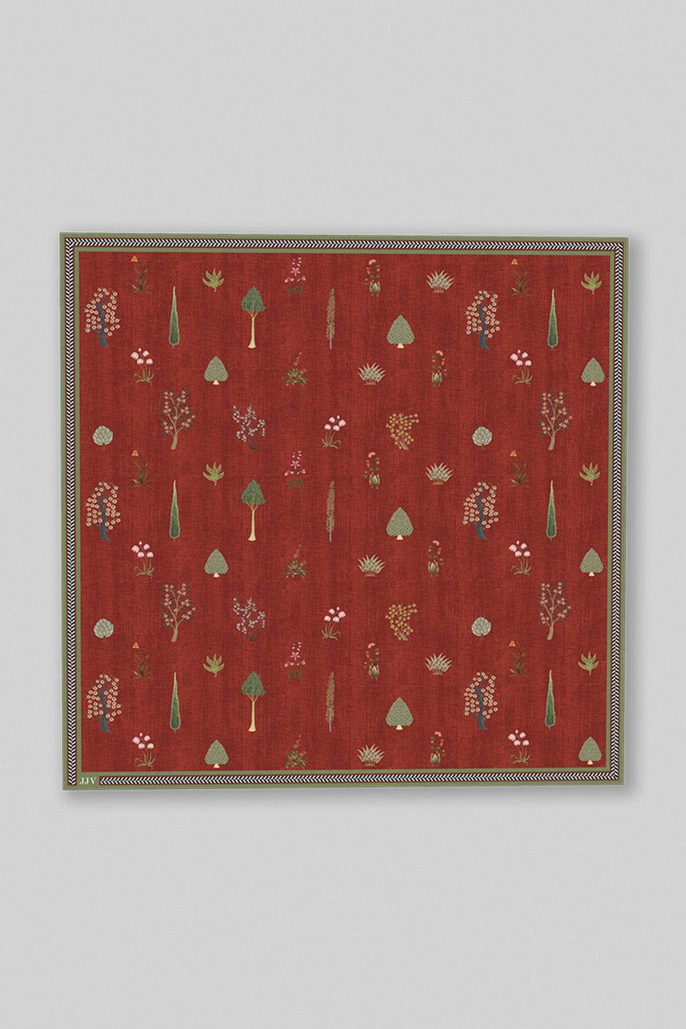 Vintage Red Printed Pocket Square