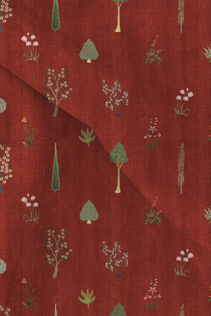 Vintage Red Printed Pocket Square