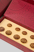Burgundy Gold -  Plated Buttons