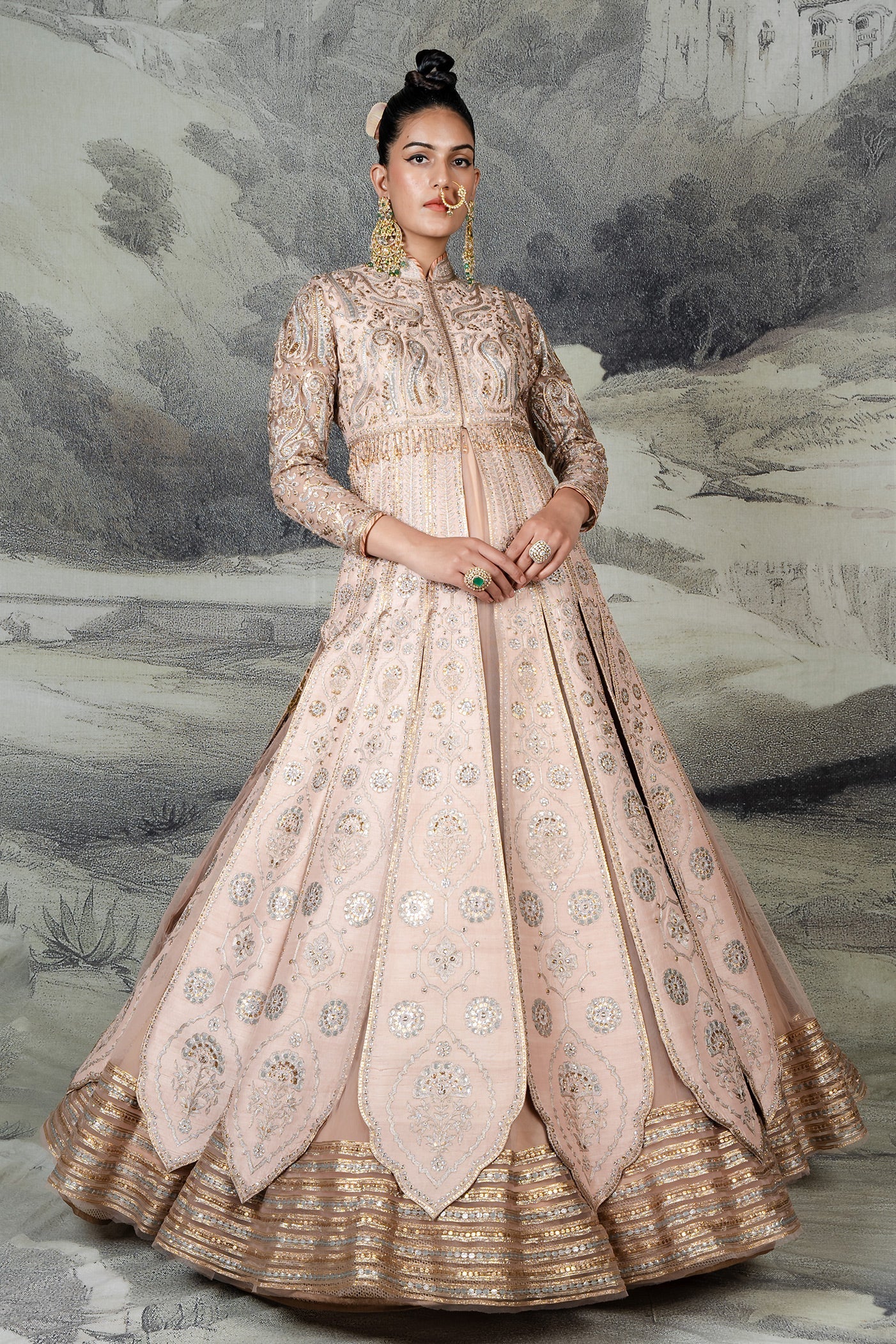 Baby Pink Jacket Set | BARODA