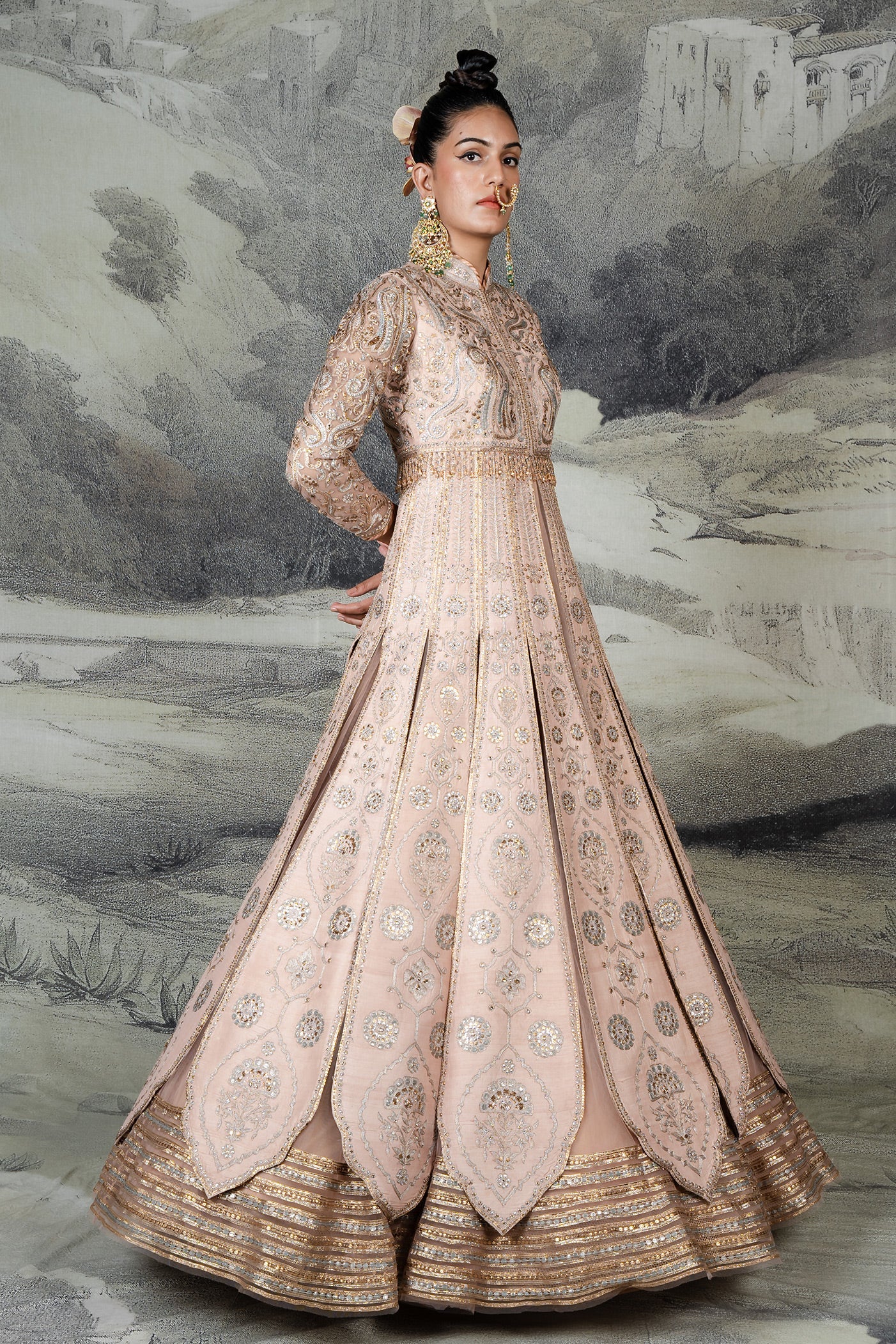 Baby Pink Jacket Set | BARODA