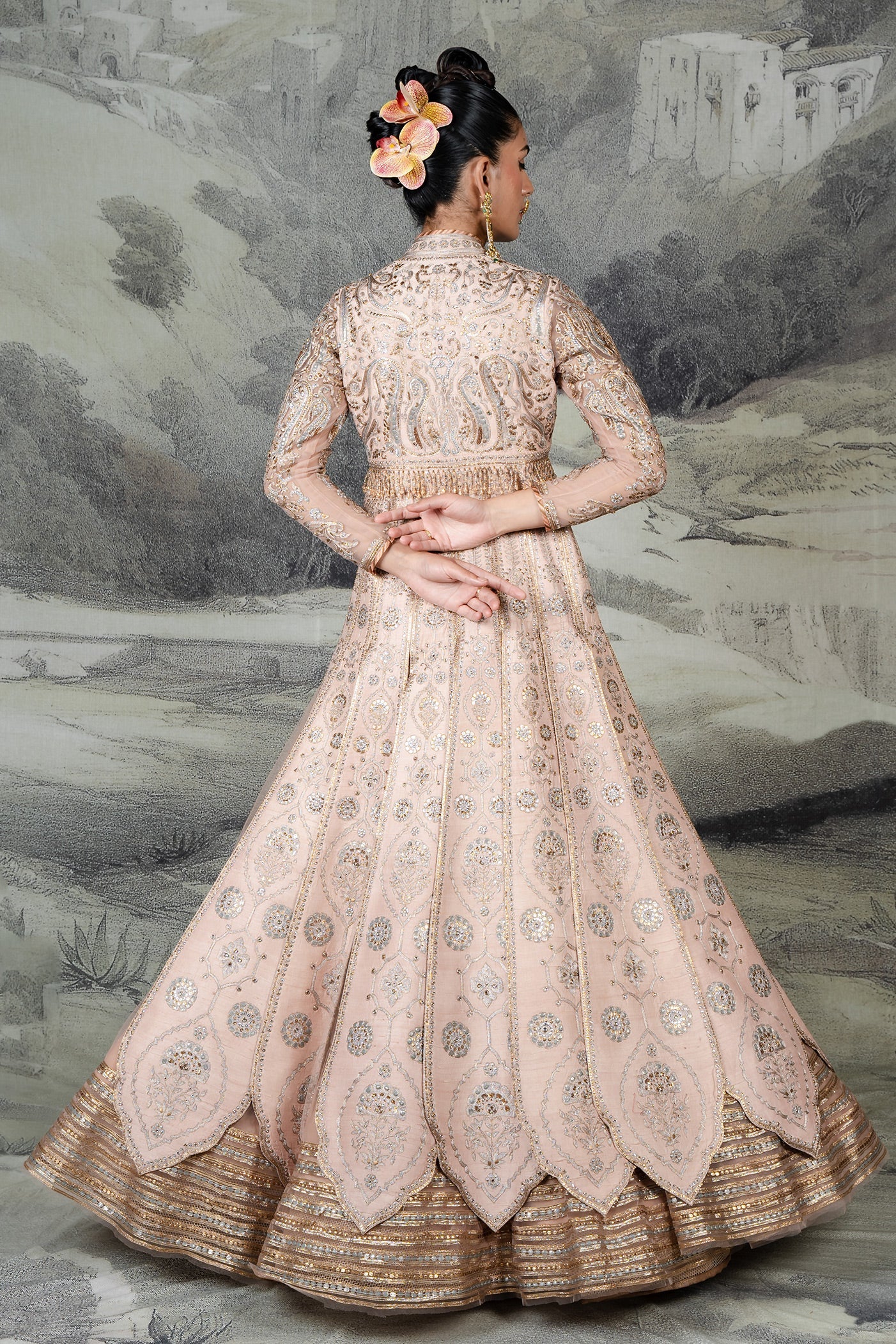 Baby Pink Jacket Set | BARODA