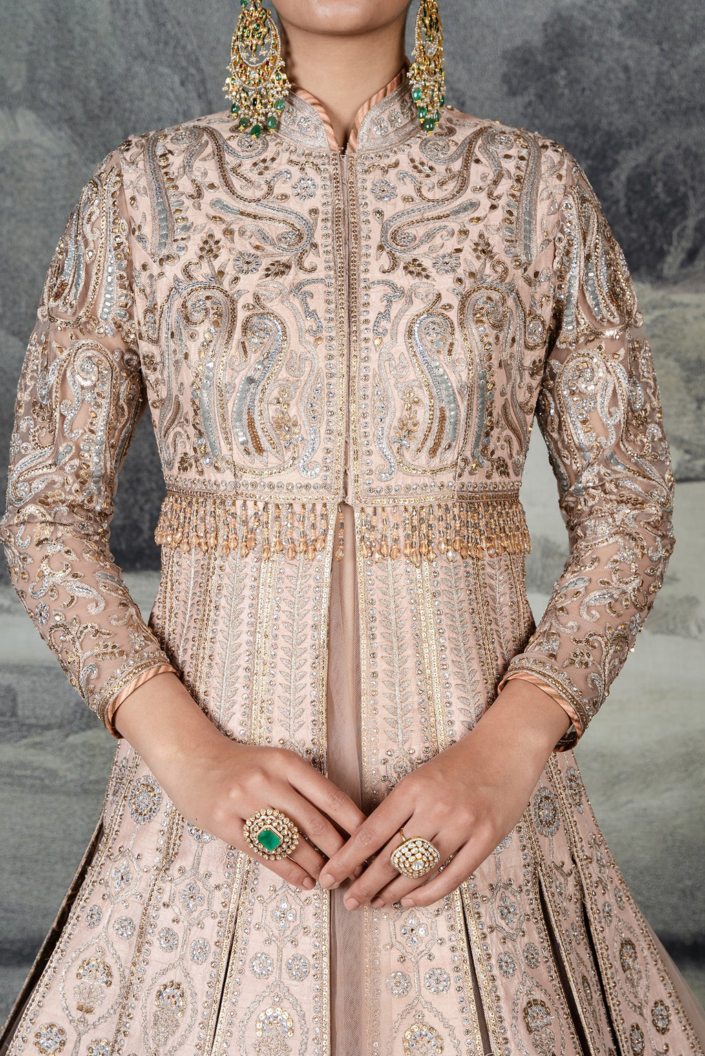 Baby Pink Jacket Set | BARODA