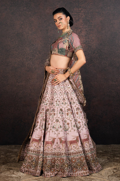 Baby Pink Lehenga Set | MURAQQA