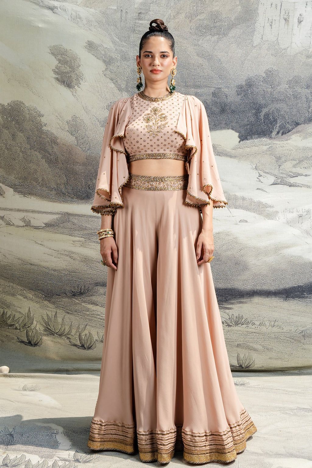 Baby Pink Sharara Set | BARODA