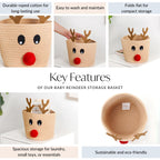 Baby Reindeer Storage Basket 27cm