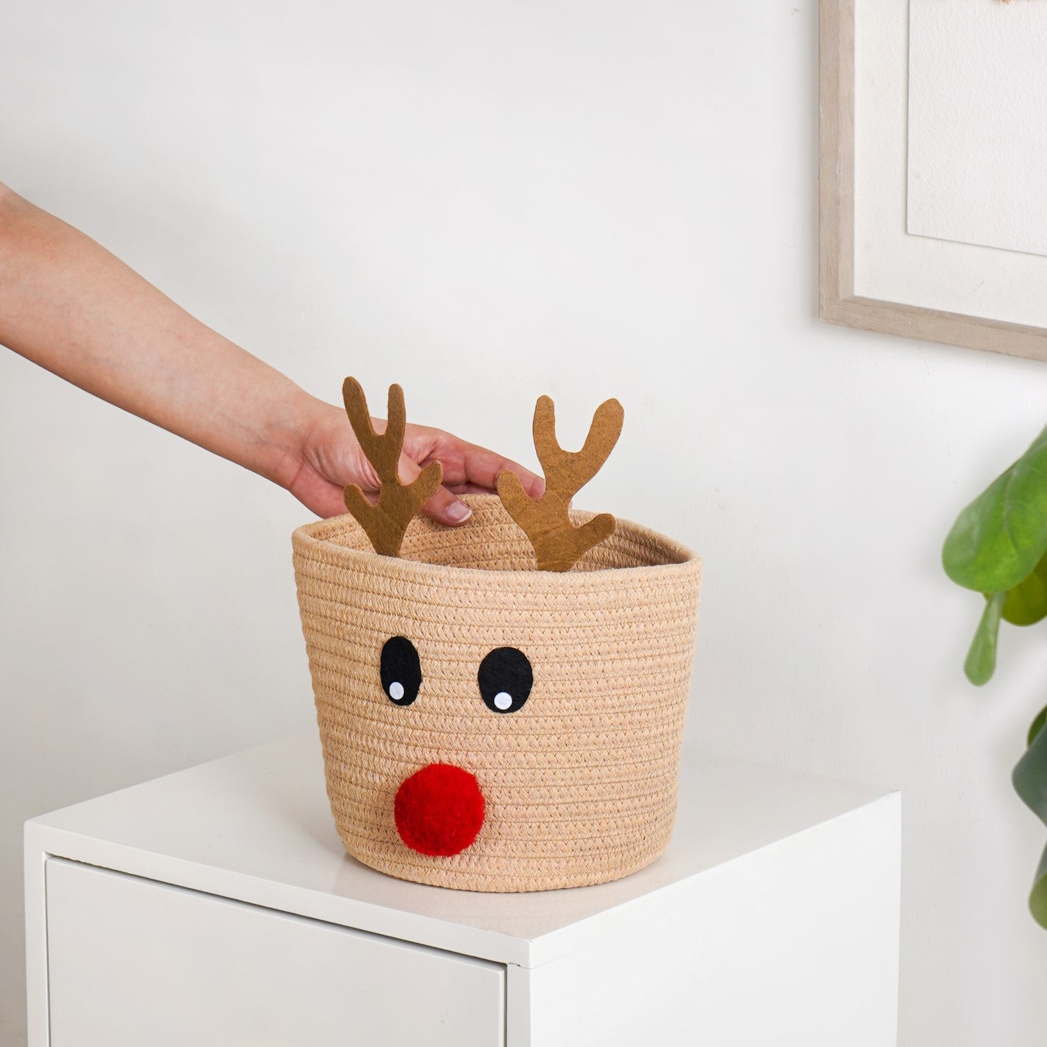 Baby Reindeer Storage Basket 27cm