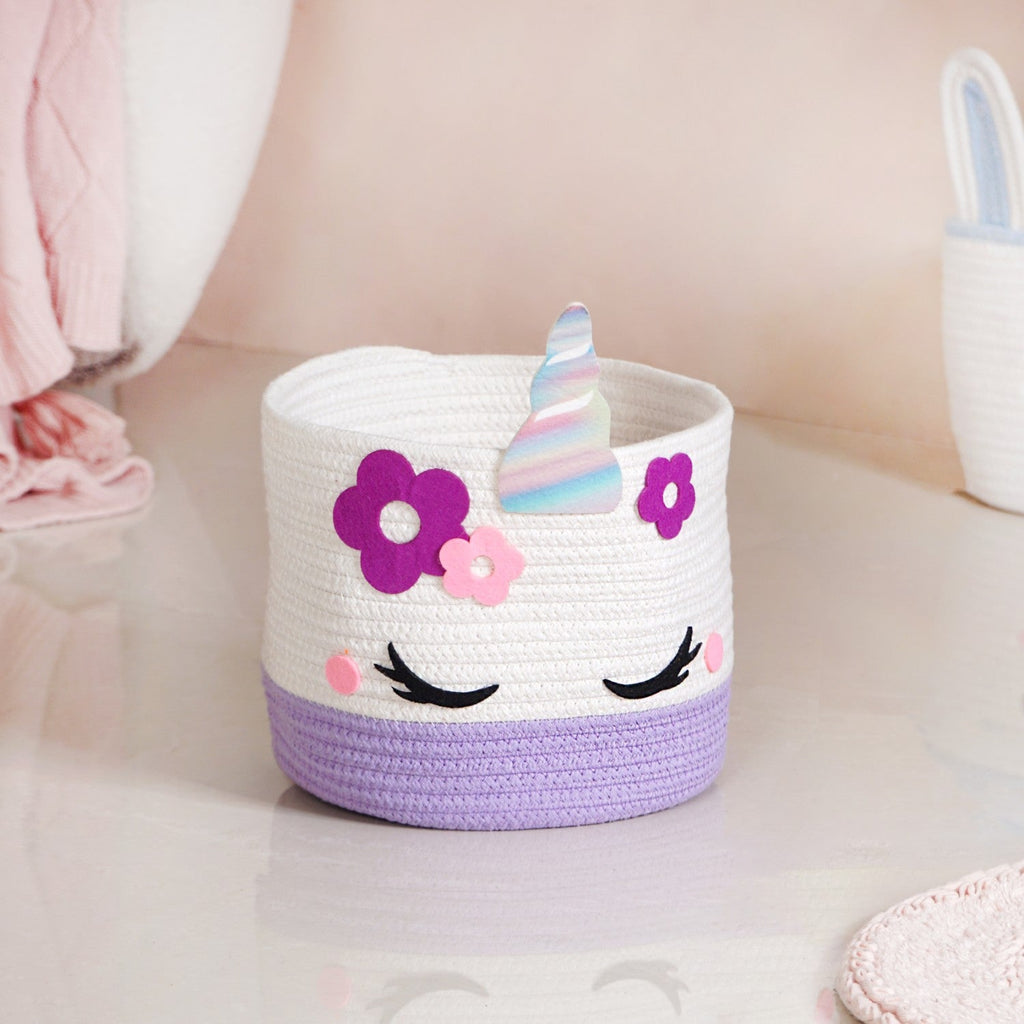 Baby Unicorn Toy Basket 27cm
