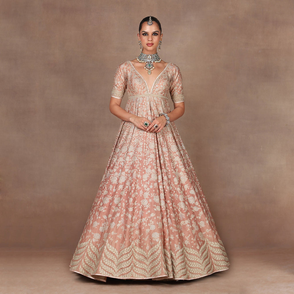 Baby Pink Anarkali Set | MURAQQA
