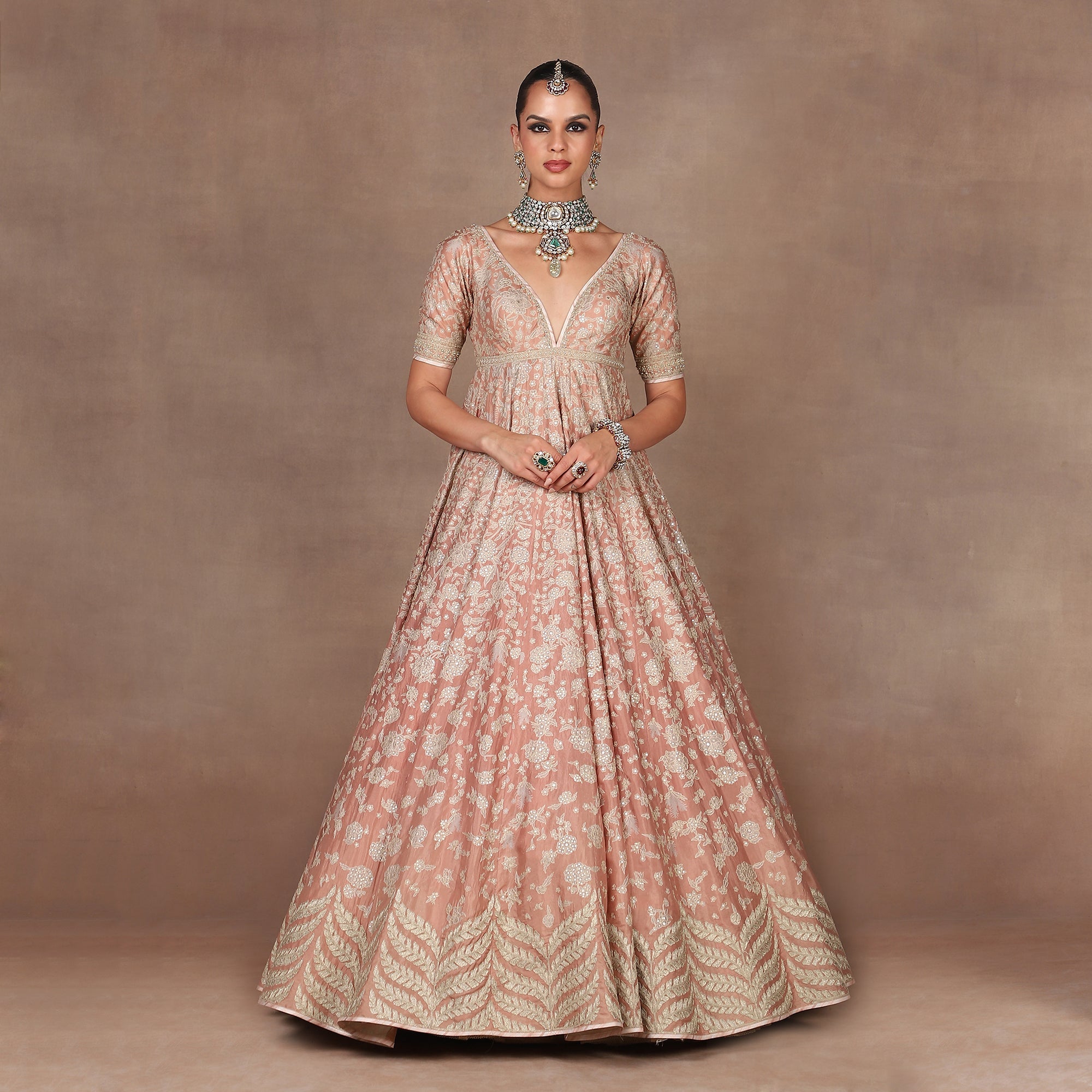 Baby Pink Anarkali Set | MURAQQA