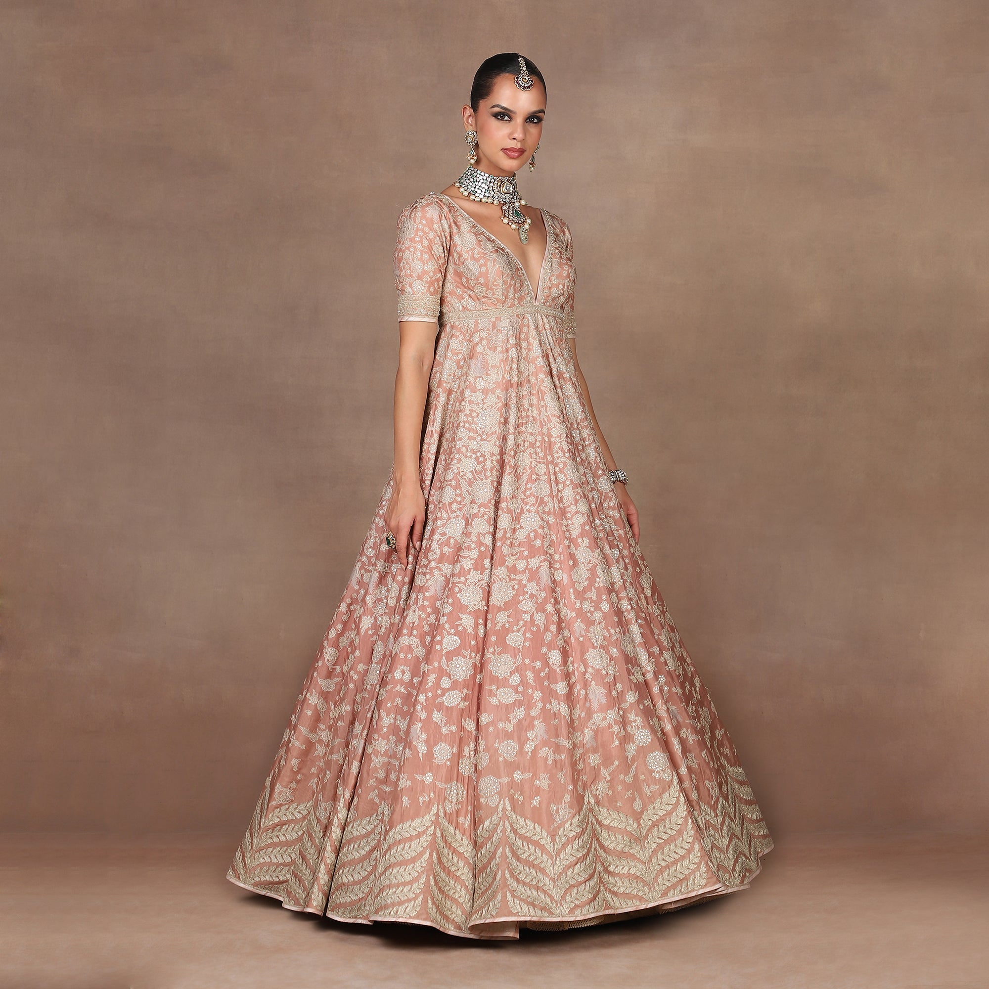 Baby Pink Anarkali Set | MURAQQA