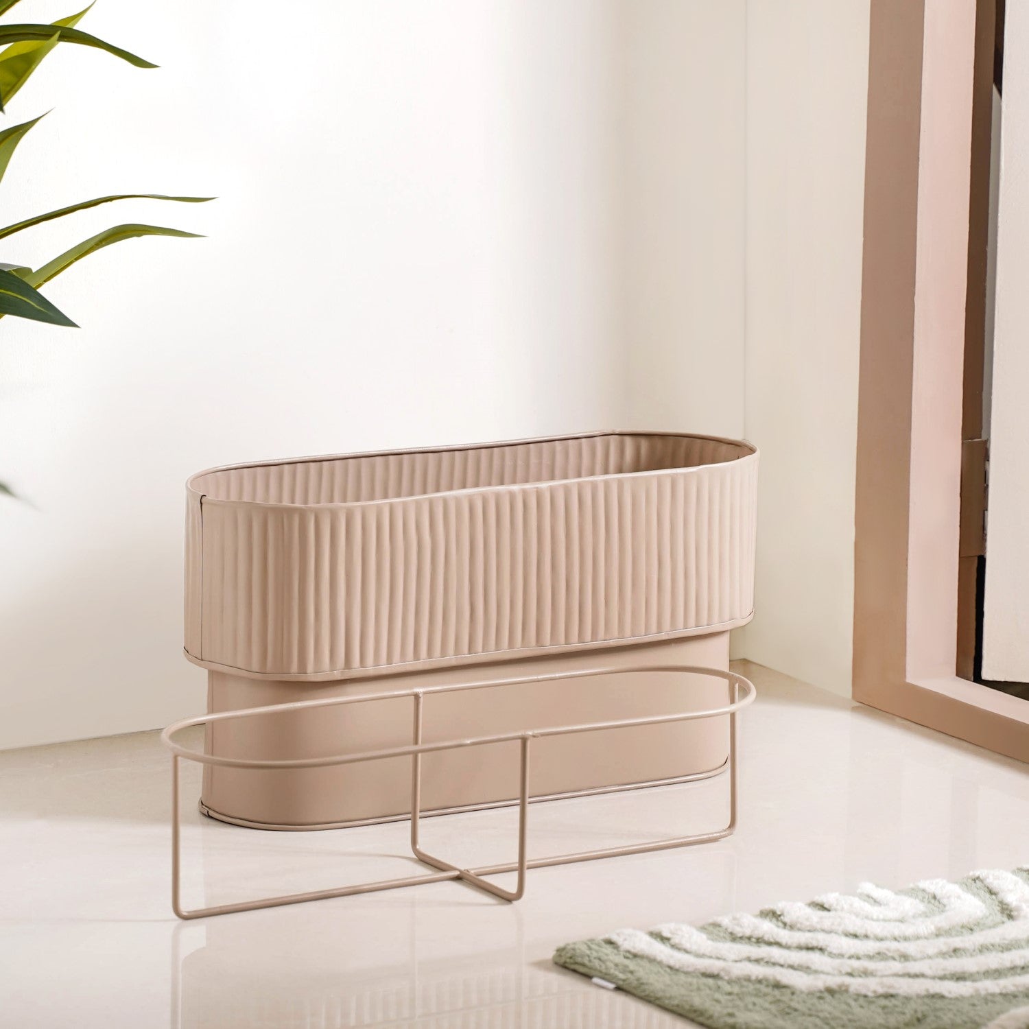 Balcony Box Planter With Stand Taupe