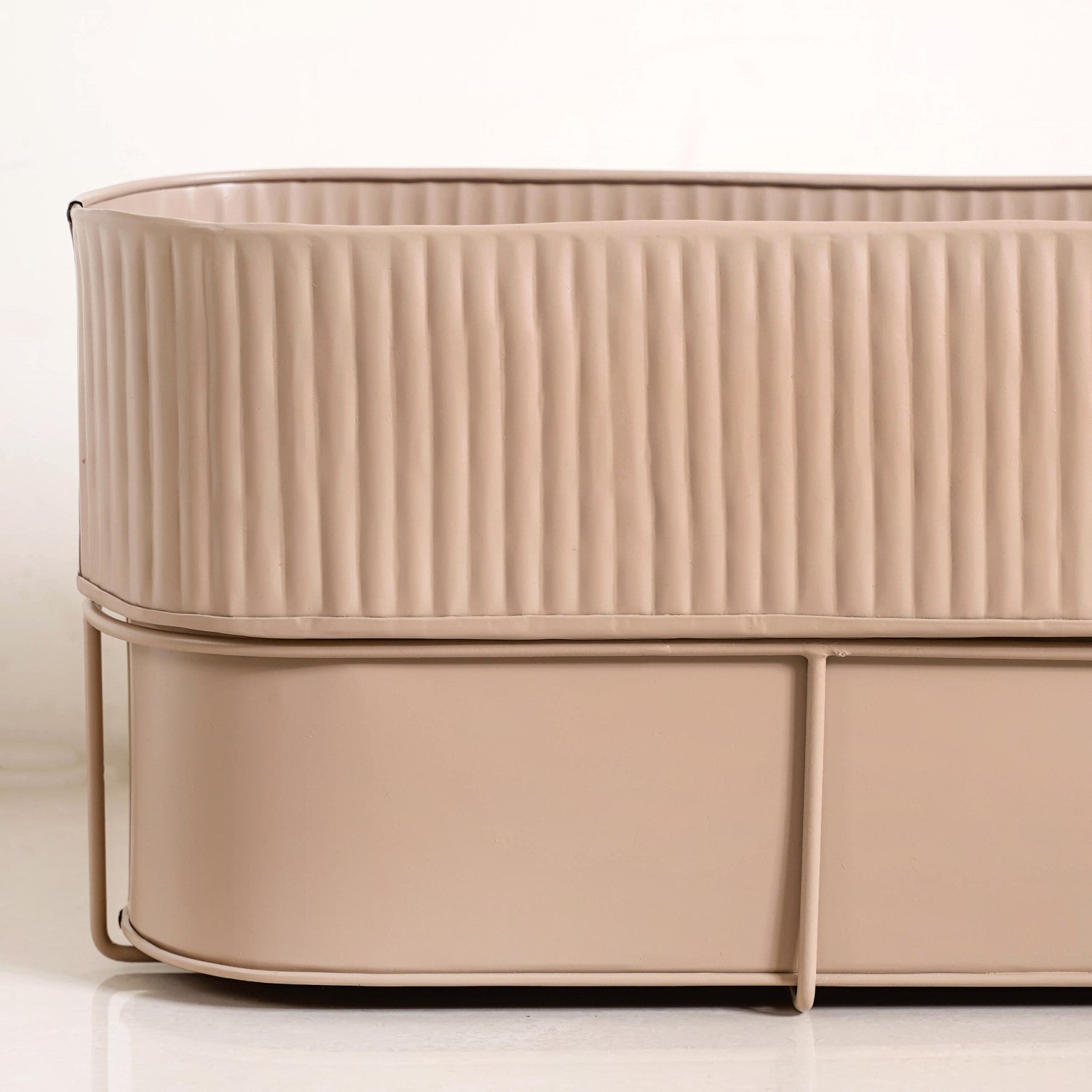 Balcony Box Planter With Stand Taupe