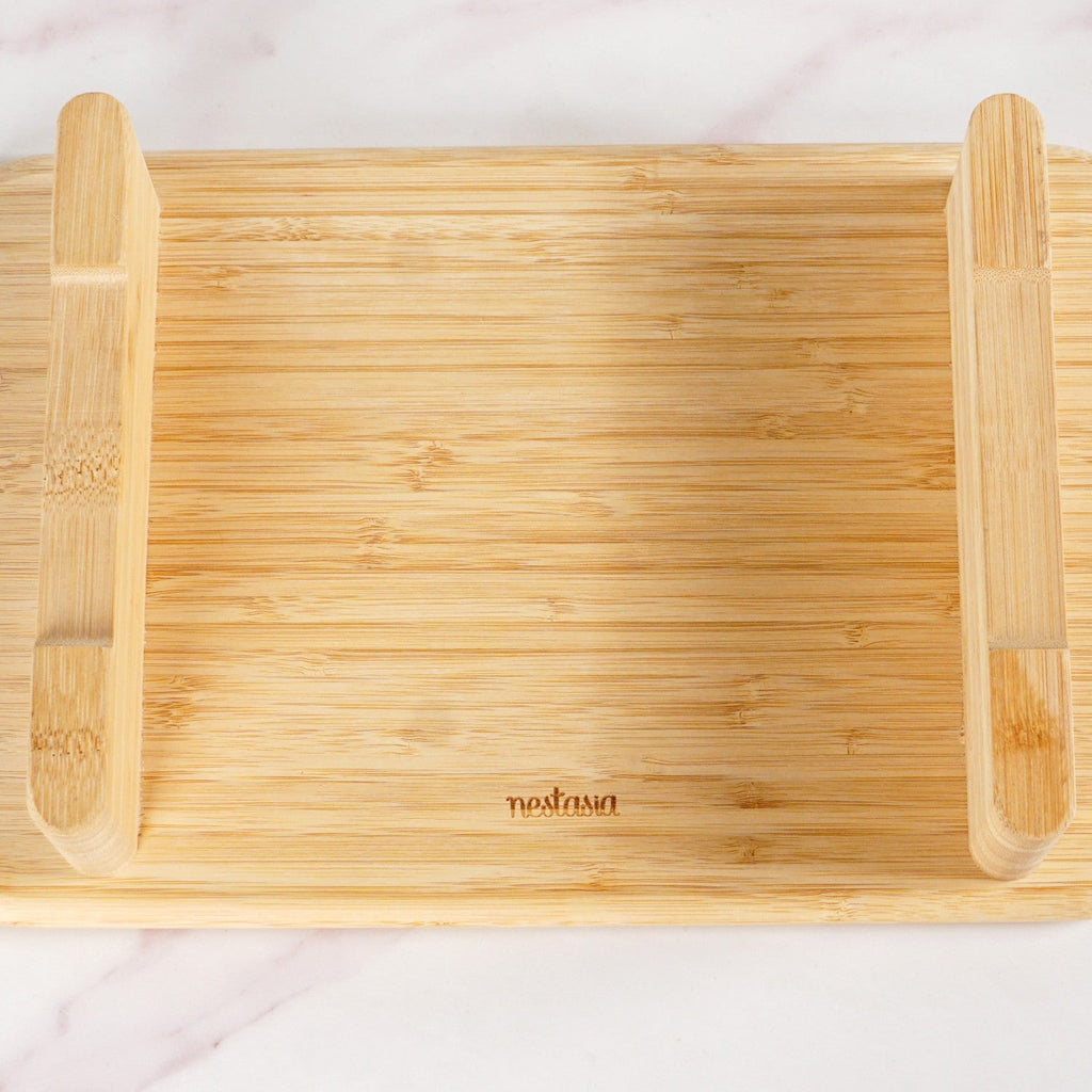 Bamboo Pedestal Serving Platter 13 Inch