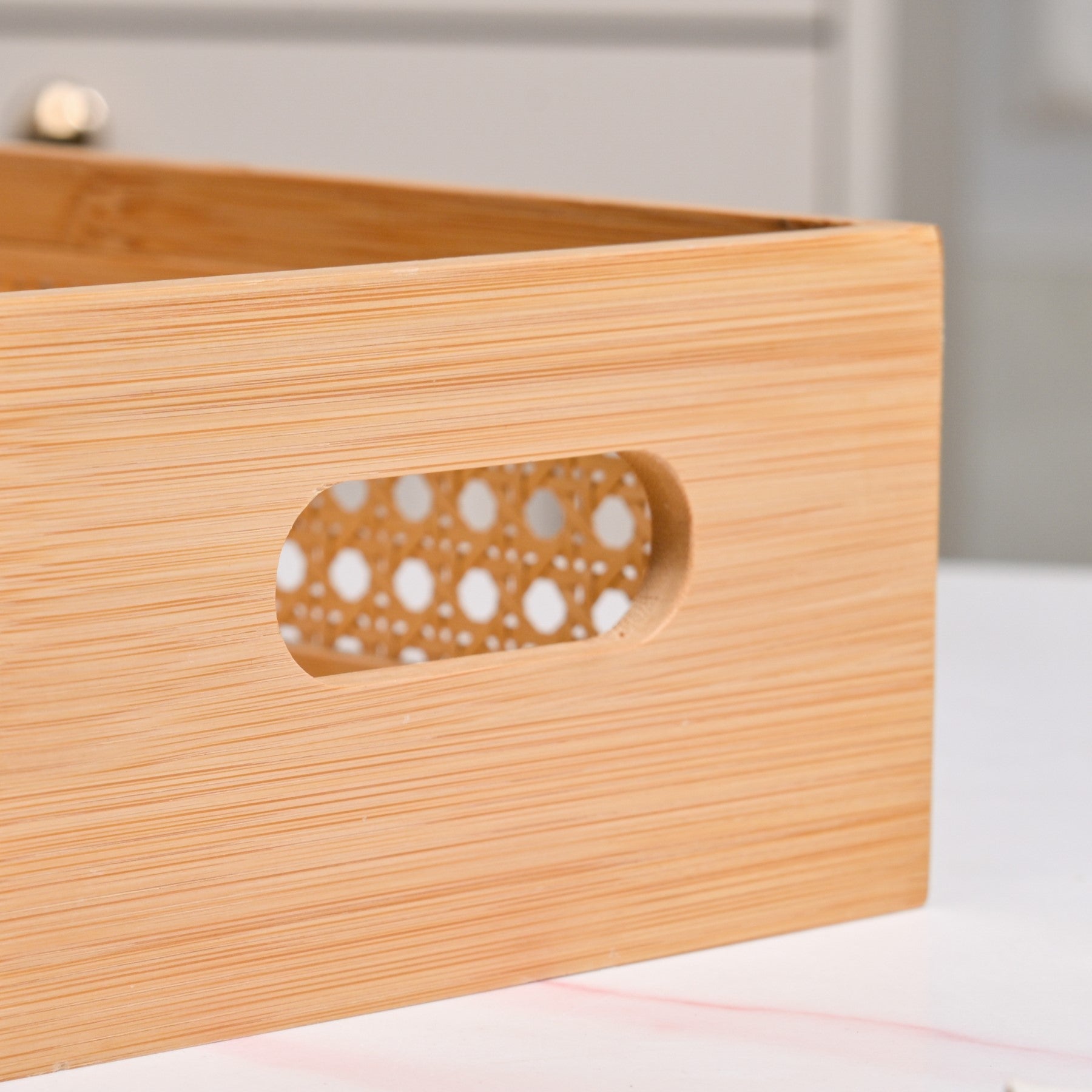 Bamboo Wood Decorative Weave Storage Basket